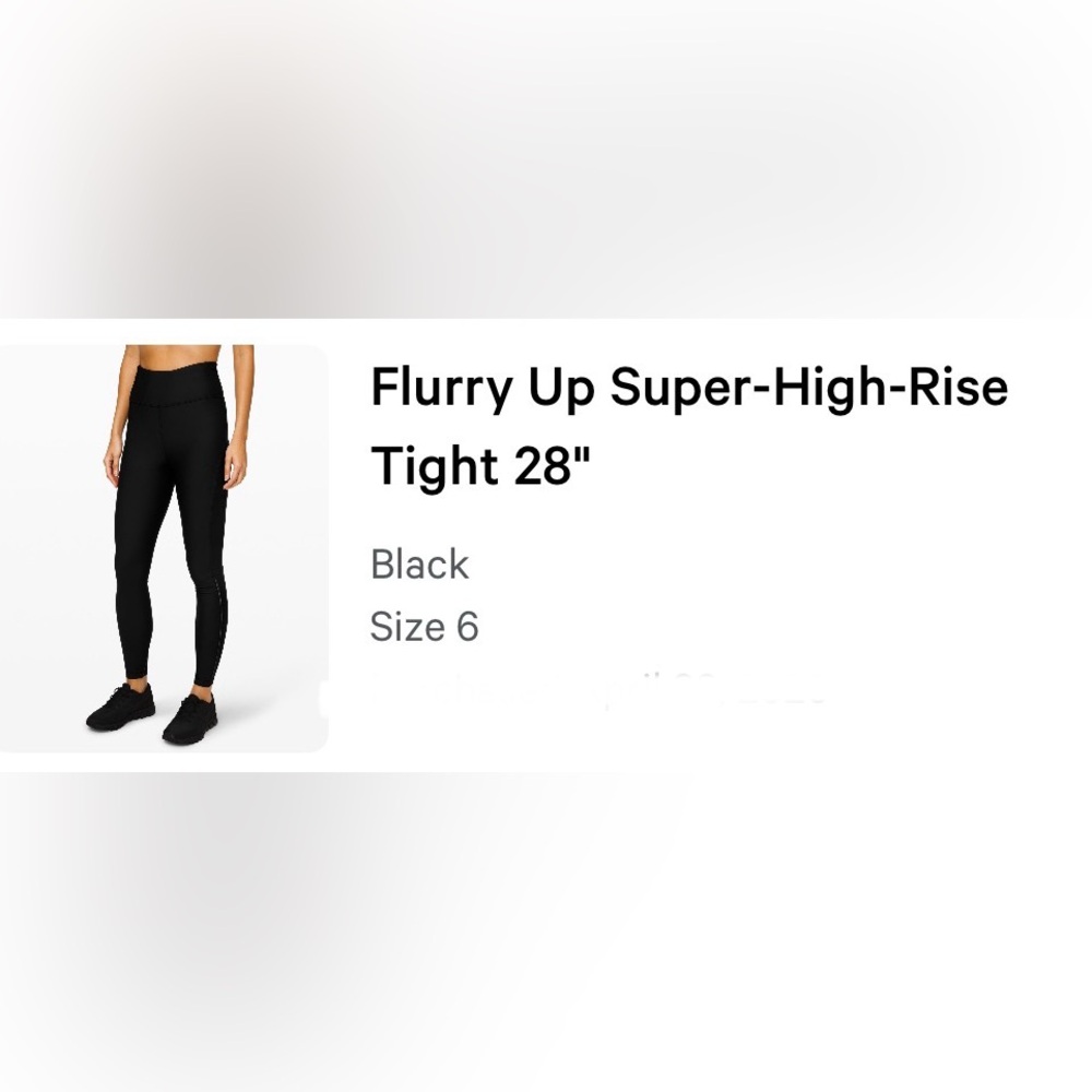 Lululemon Flurry Up Super-High-Rise Tight 28" - Black 6
